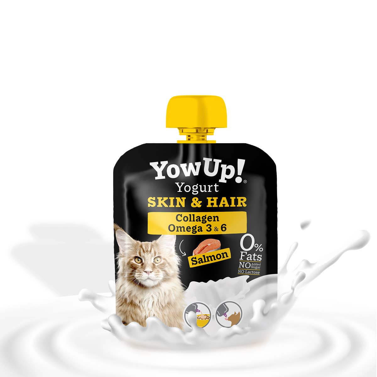 Yaourt peau et poils pour chats - 0 % de matières grasses