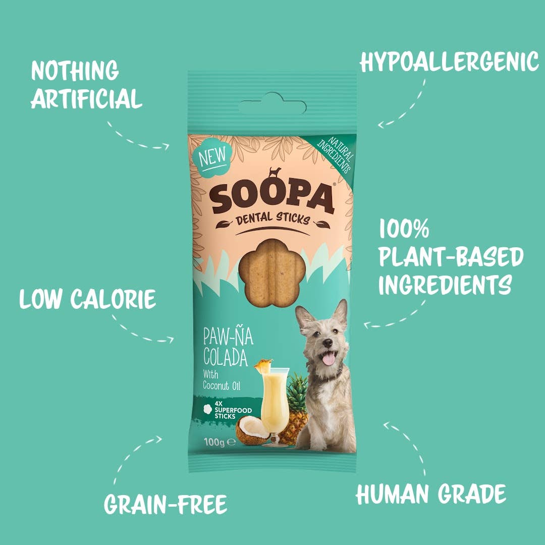 Bâtonnets Dentaires pour Chiens Paw-Na Colada