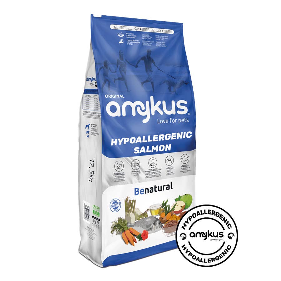 Croquettes Amykus hypoallergénique sans céréale - au saumon